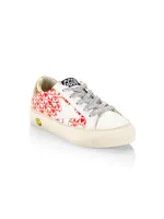 Baby's, Little Girl's & Heart Print Leather Platform Sneakers