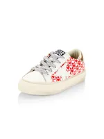 Baby's, Little Girl's & Heart Print Leather Platform Sneakers