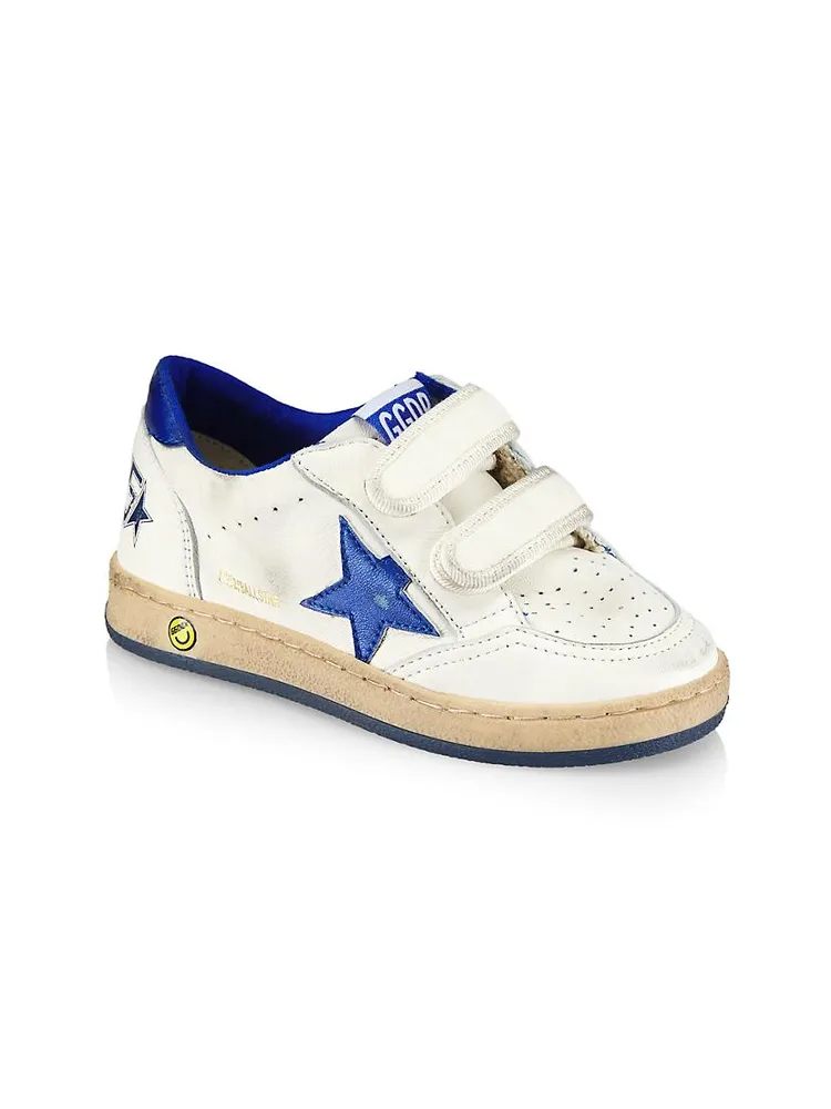 Boy's Ballstar Leather Laminated Star Sneakers