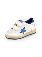 Boy's Ballstar Leather Laminated Star Sneakers