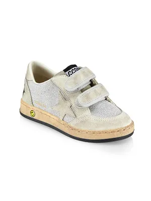 Baby's, Little Kid's & Ballstar Glitter Suede Star Sneakers