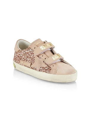 Baby Girl's, Little Girl's & Girl's Old School Glitter-Embellished Suede Sneakers