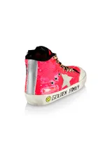 Baby Girl's, Little Girl's & Francy Penstar Sequin High-Top Sneakers