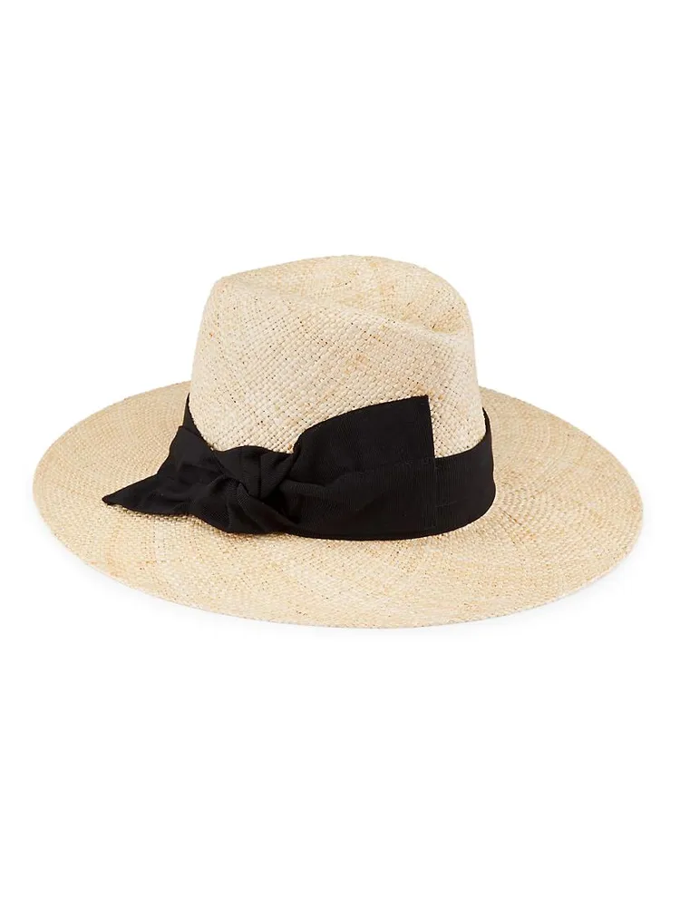 Harper Straw Wide-Brim Fedora