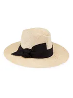 Harper Straw Wide-Brim Fedora