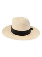 Harper Straw Wide-Brim Fedora