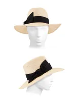 Harper Straw Wide-Brim Fedora