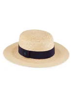 Florentine Straw Canotier Hat