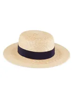 Florentine Straw Canotier Hat