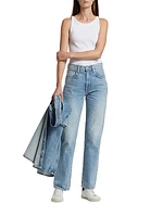 London High-Rise Straight-Leg Jeans