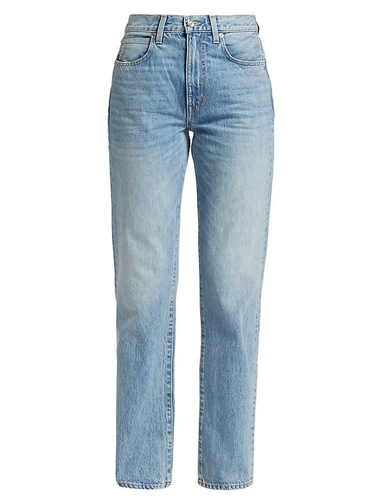 London High-Rise Straight-Leg Jeans