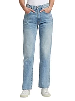 London High-Rise Straight-Leg Jeans