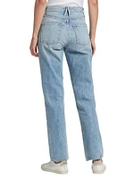 London High-Rise Straight-Leg Jeans