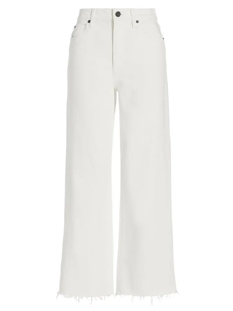 Grace High-Rise Stretch Wide-Leg Crop Jeans