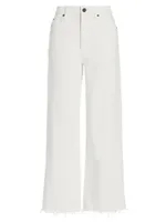 Grace High-Rise Stretch Wide-Leg Crop Jeans