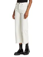 Grace High-Rise Stretch Wide-Leg Crop Jeans