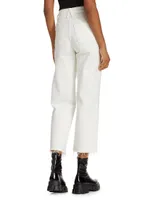 Grace High-Rise Stretch Wide-Leg Crop Jeans