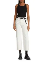 Grace High-Rise Stretch Wide-Leg Crop Jeans