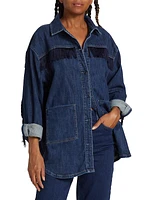 Kira Fringe Denim Overshirt