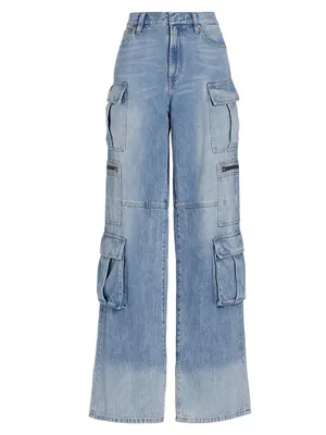 Cay Baggy Denim Cargo Pants