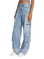 Cay Baggy Denim Cargo Pants