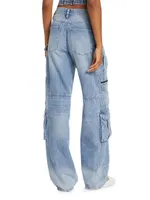 Cay Baggy Denim Cargo Pants