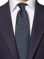 Geometric Floral Silk Tie