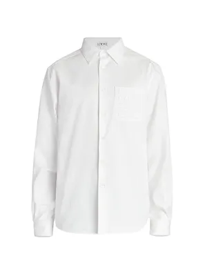 Debossed Anagram Cotton Shirt