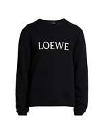 Embroidered Cotton Crewneck Sweatshirt