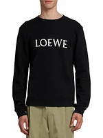 Embroidered Cotton Crewneck Sweatshirt