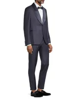 Shawl Collar Houndstooth Evening Suit