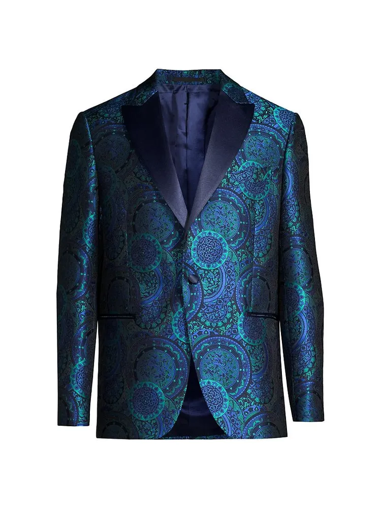 Peak Lapel Jacquard Sport Jacket