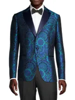 Peak Lapel Jacquard Sport Jacket