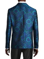 Peak Lapel Jacquard Sport Jacket