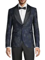 Shawl Collar Brocade Evening Jacket