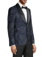 Shawl Collar Brocade Evening Jacket