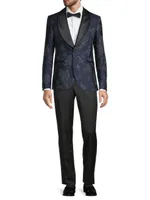 Shawl Collar Brocade Evening Jacket