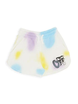 Little Girl's & Girl's Colour Spot Sweat Shorts