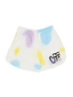 Little Girl's & Girl's Colour Spot Sweat Shorts