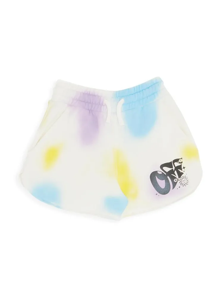 Little Girl's & Colour Spot Sweat Shorts