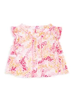 Little Girl's & Adeh Ruffle Top