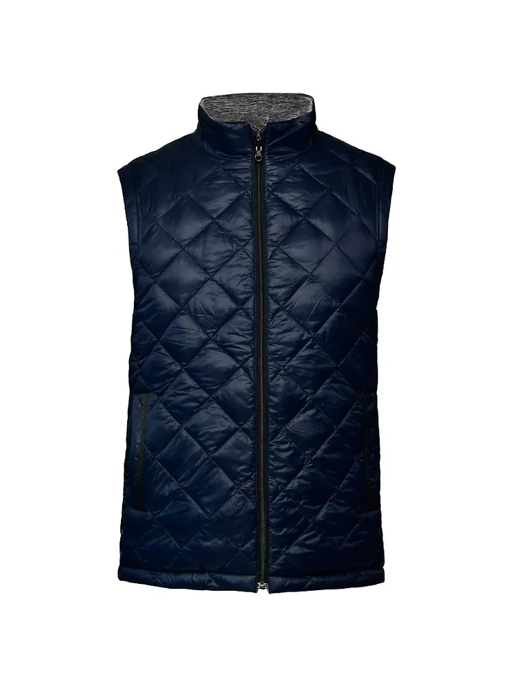 Diamond Quilted Reversible Fleece Vest