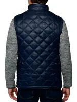 Diamond Quilted Reversible Fleece Vest