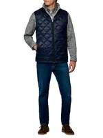 Diamond Quilted Reversible Fleece Vest