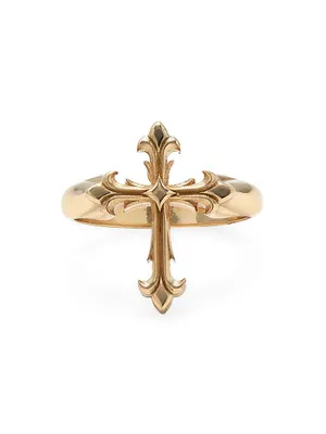 Unisex Gold Romanticrock Cross Ring