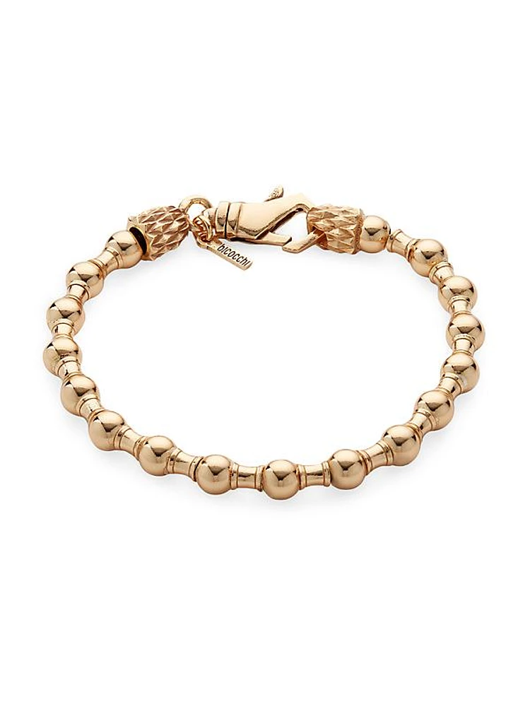 Unisex 24K-Gold-Plated Spacer Beaded Bracelet