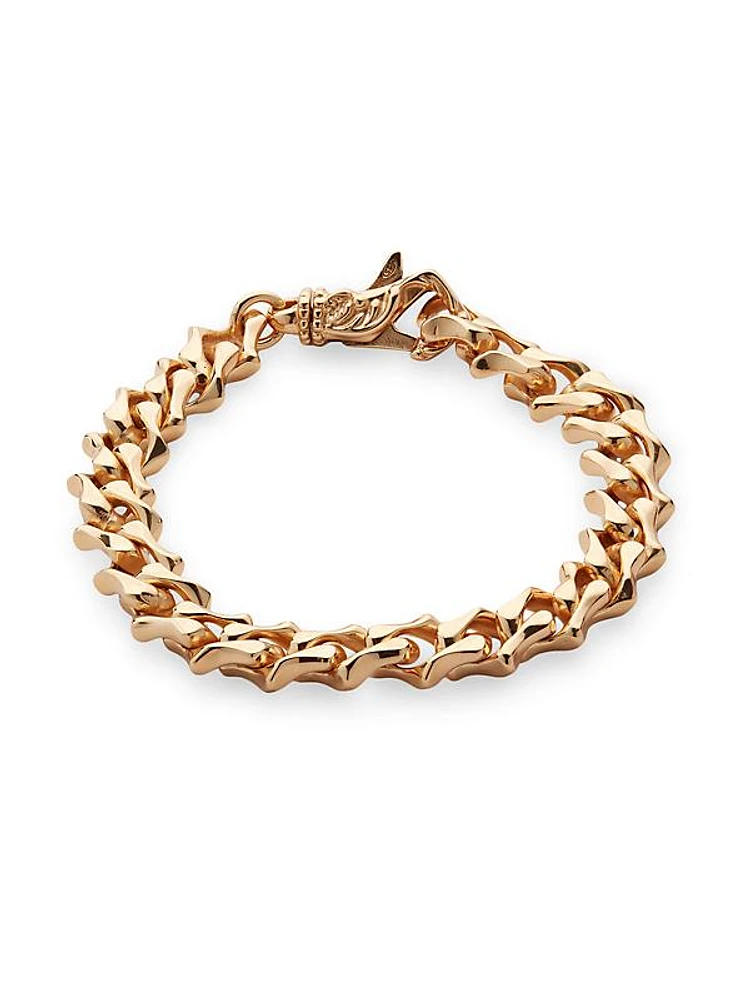 24K-Gold-Plated Sharp Link Bracelet