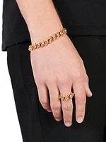 24K-Gold-Plated Sharp Link Bracelet