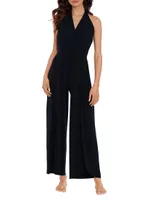 Halter Cover-Up Jumpsuit