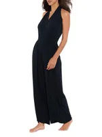 Halter Cover-Up Jumpsuit